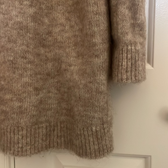 Sezane - Polly Sweater Dress Mottled Beige Tan - Size Medium - Picture 8 of 10